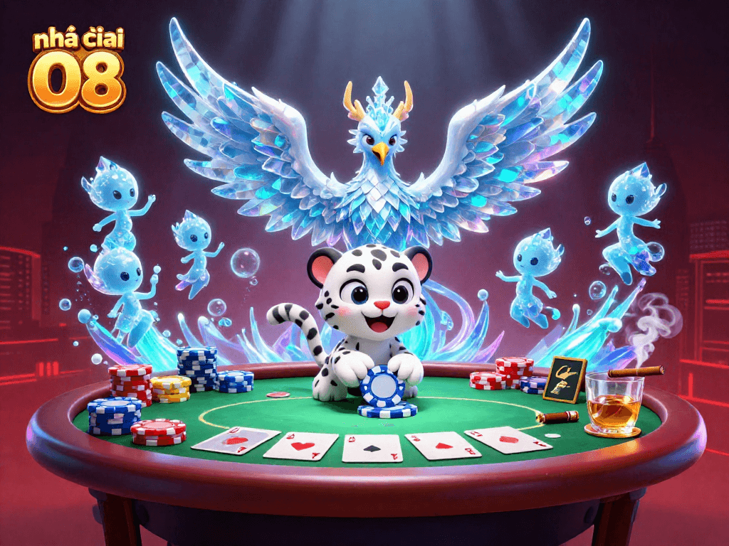 Play poker and explore the vibrant world of Nhà cái O8 with engaging characters.