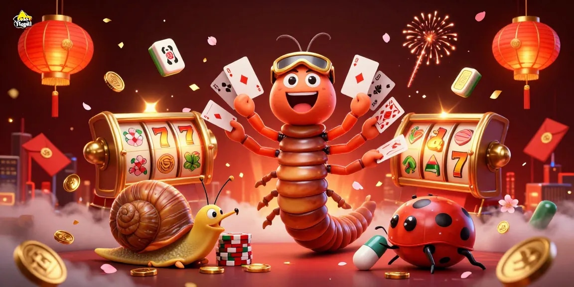 Toto Togel players engage with a lively 3D casino scene showcasing a vibrant dealer and gaming elements.