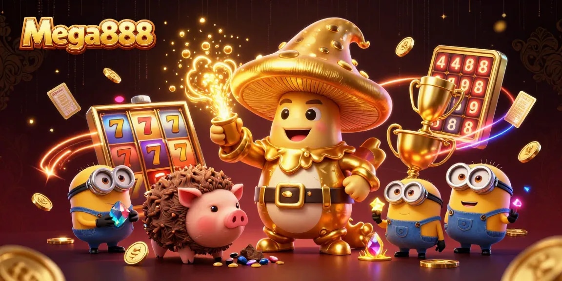 Experience winning big at mega888 with the magical wizard and treasure-hunting pig among golden rewards.