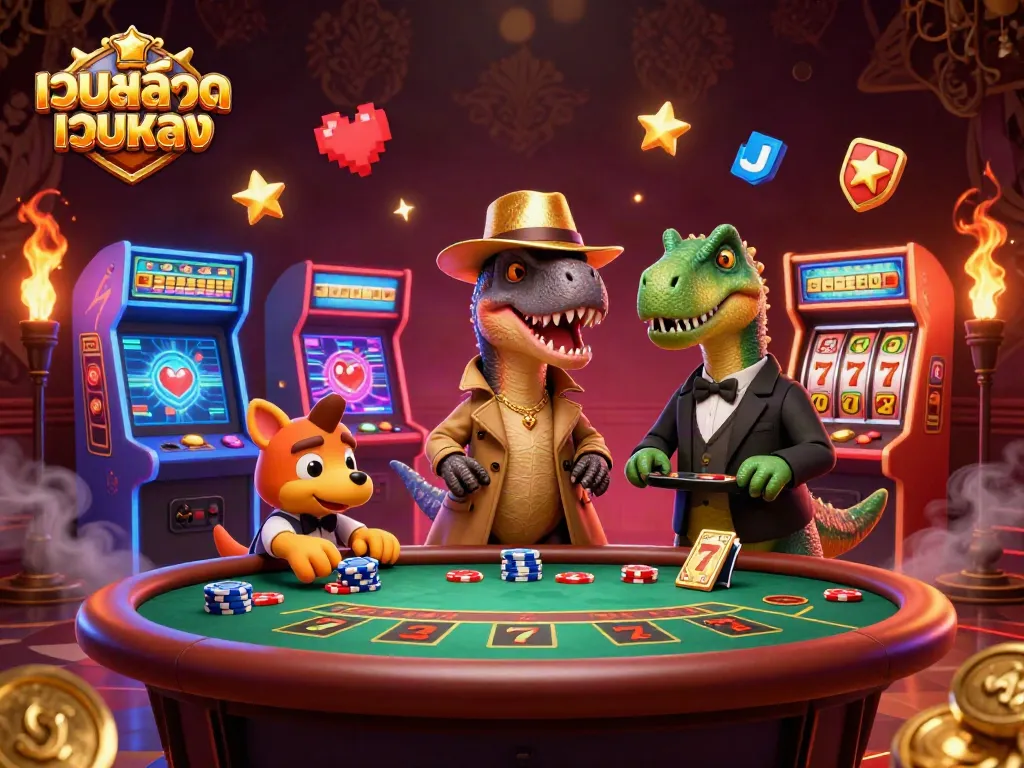 เล่นเกมสล็อตที่เว็บสล็อตเว็บตรงแบบสนุกสนานกับตัวละครภาพประกอบ