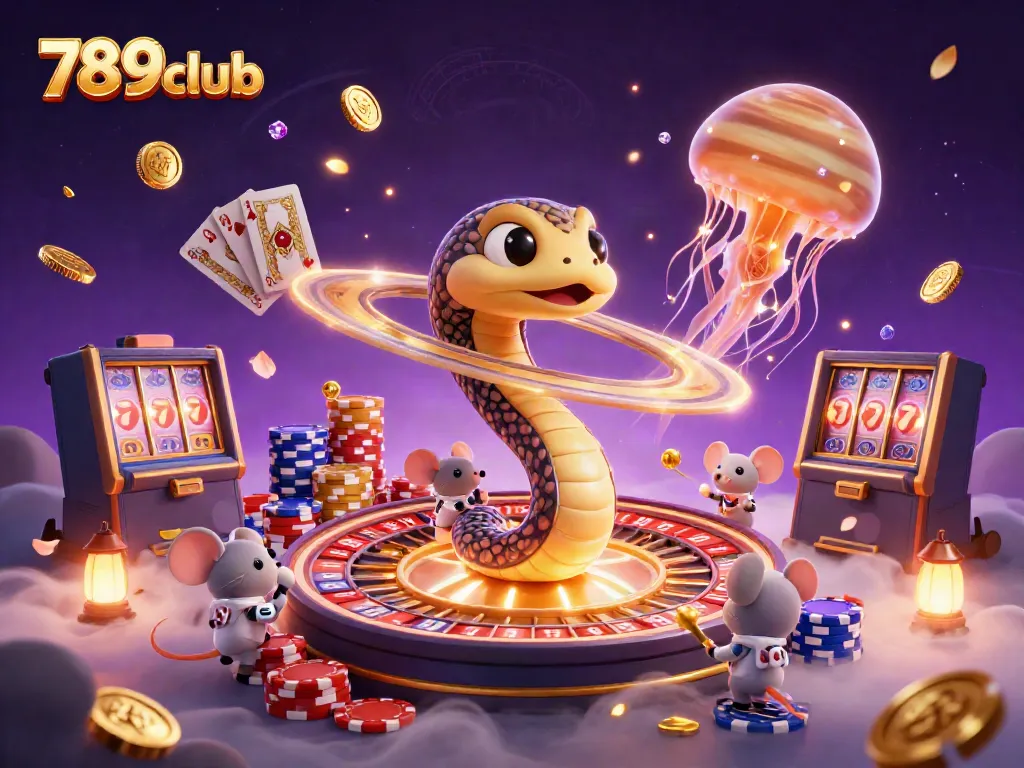 Experience thrilling bets at 789club with extravagant cosmic casino elements in vibrant settings.