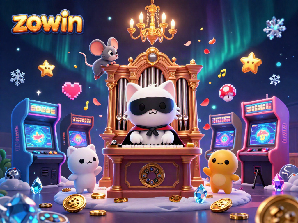 Zowin attracts players with engaging and colorful casino-themed adventures in a vibrant 3D gaming scene.