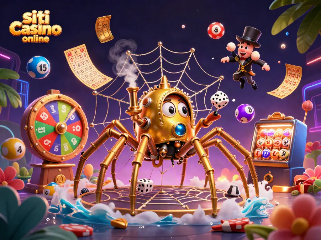 Vinci con i siti casino online grazie a una scena piena di elementi di gioco e divertimento.