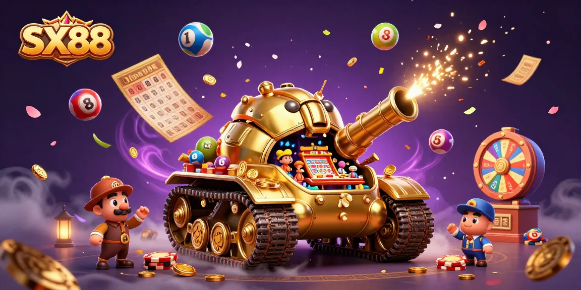 Splash into excitement at SX88 with a vibrant miniature casino inside a golden beetle tank.