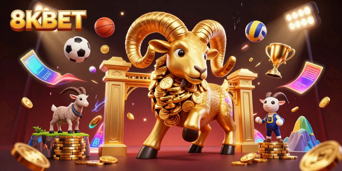Engage in thrilling gameplay at 8KBET with exciting sports and casino elements vividly illustrated.