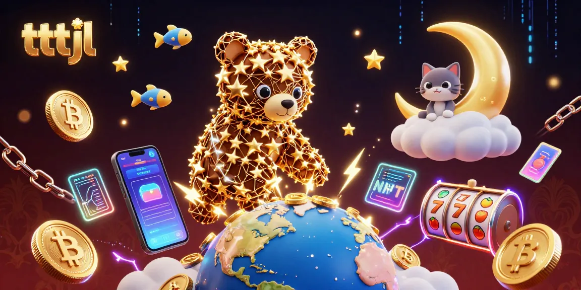 Engage with tttjl's vibrant casino experience featuring celestial characters and crypto elements.