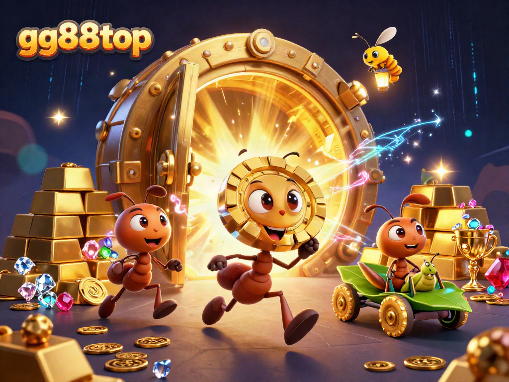 Join the action at gg88top as ants make a daring casino heist with treasures galore!
