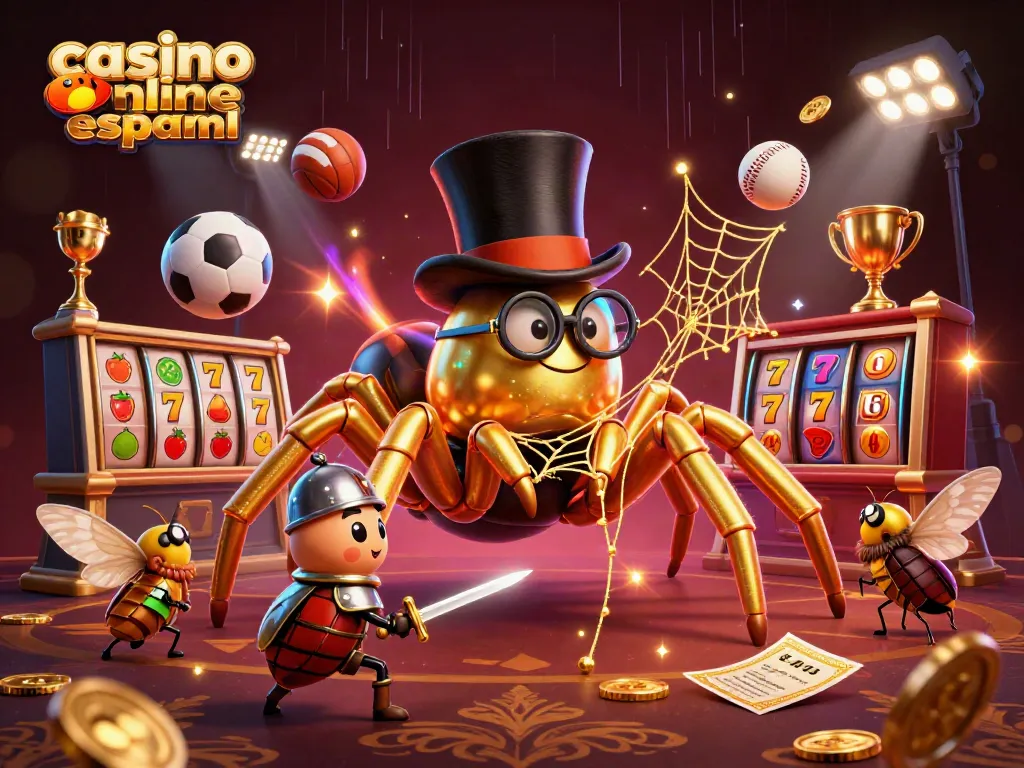 Participa en la aventura del casino online español con una tarántula dorada y un caballero escarabajo.
