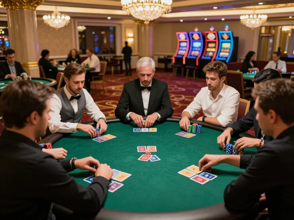 Experience an intense poker showdown at GG 88 casino with players engaged in strategic gameplay