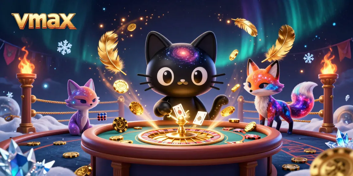 Experience high-stakes gameplay at vmax's cosmic casino, with dynamic character interactions and thrilling betting moments.