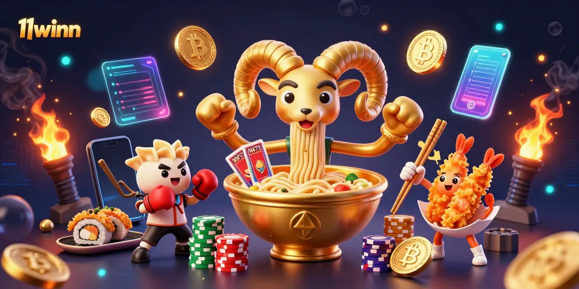 11winn showcases a vibrant 3D casino scene with unique characters engaged in gambling activities.