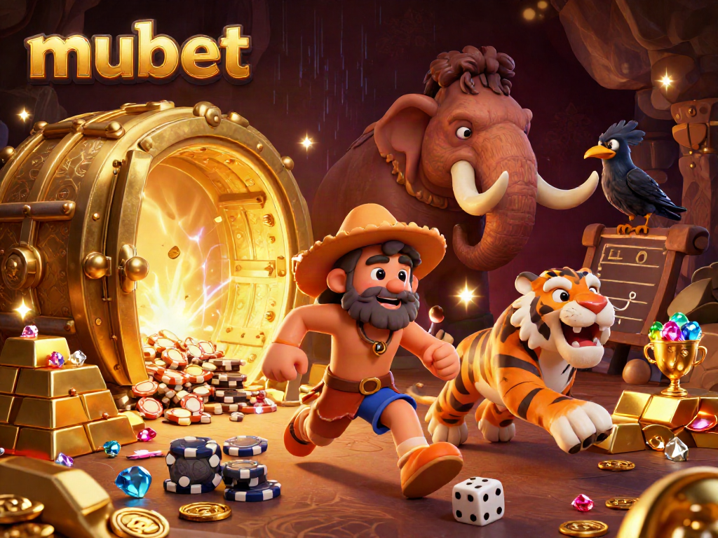 Engage in thrilling adventures with mubet's prehistoric casino scene featuring dynamic characters and vibrant elements.