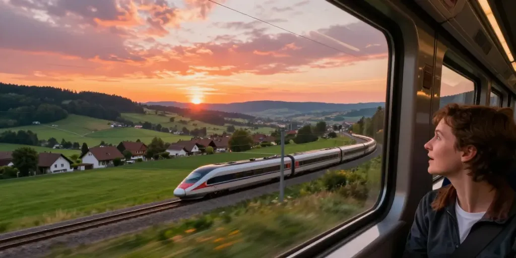 Explore international train tickets and travel through breathtaking landscapes in Europe.