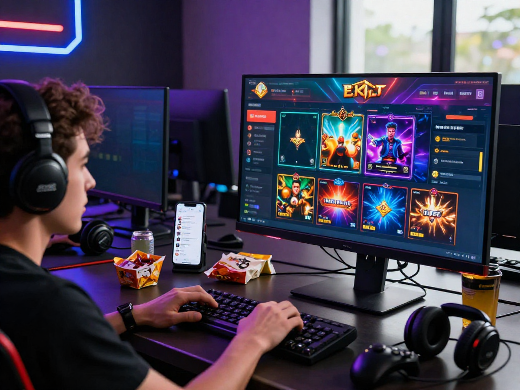 User engaged in rokok88 login on a vibrant online gambling platform with interactive game interface.