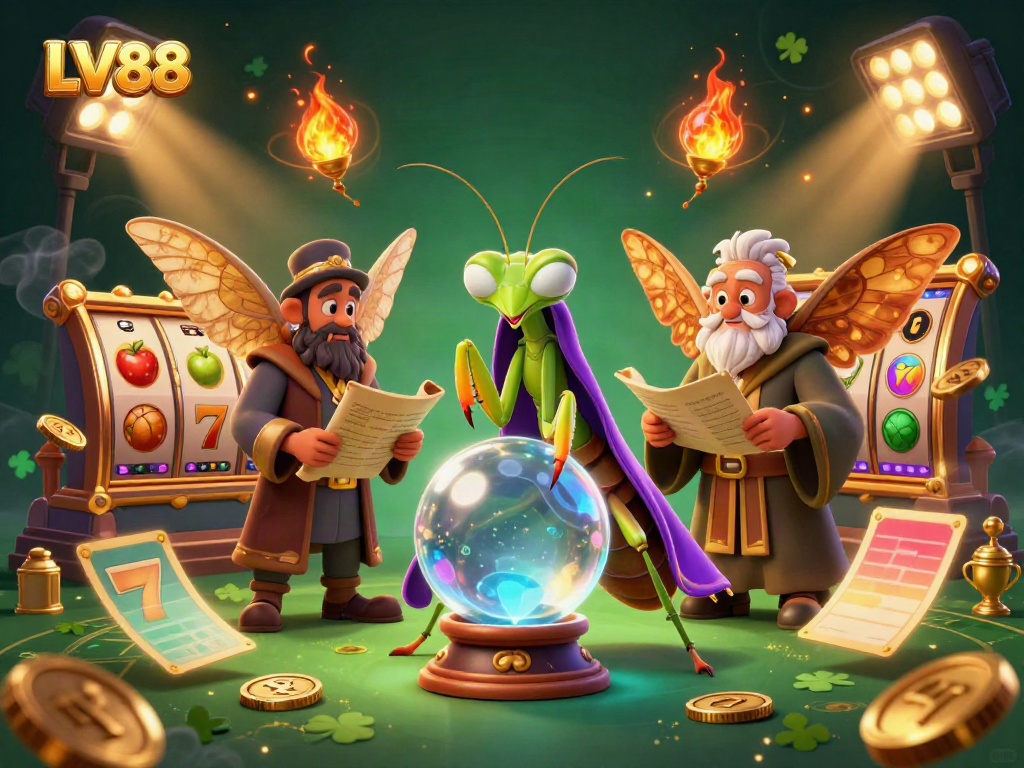 Experience thrilling gaming with LV88 featuring a mystical fortune teller and lavish casino elements.