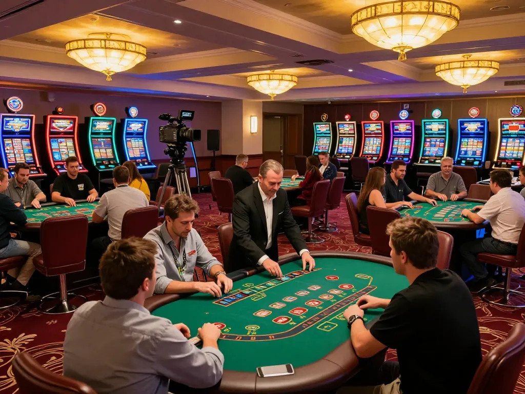 Players enjoying the thrill of blackjack with Boutiq 2g Disposable vapes in hand, creating an exciting casino atmosphere.