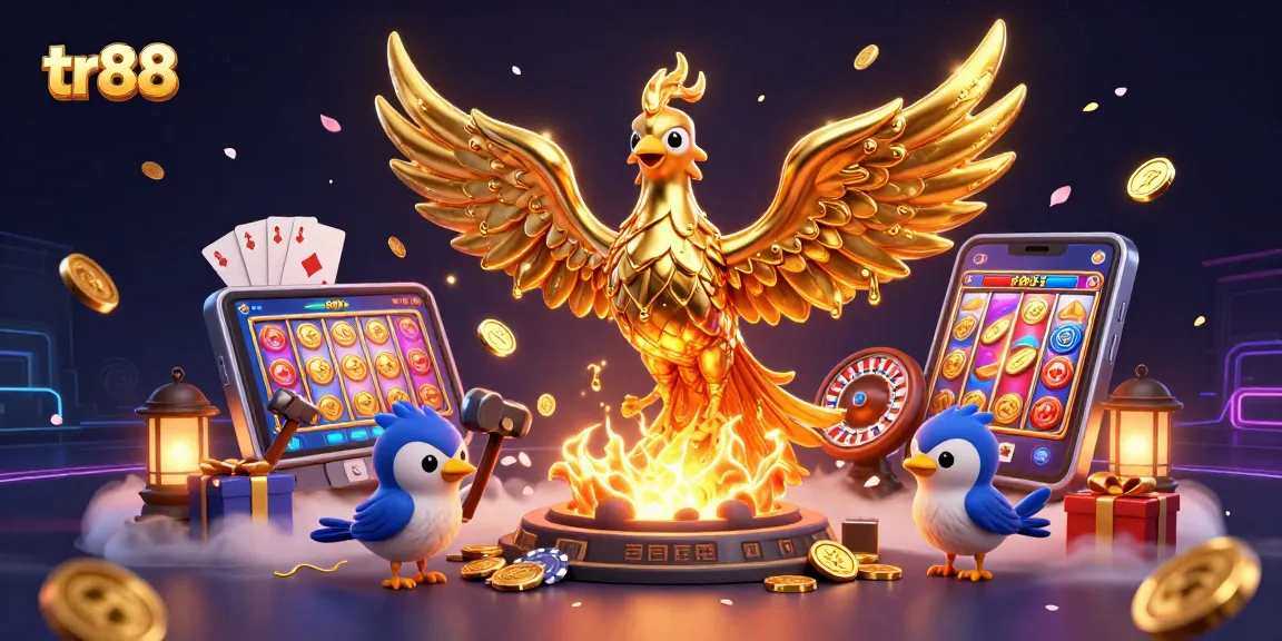 Explore the tr88 online casino scene with vibrant phoenix and dynamic gaming elements.