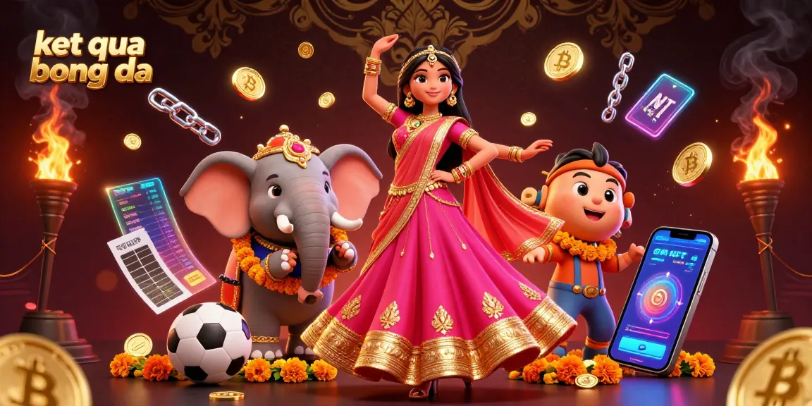 Engage with ket qua bong da in this vibrant 3D visual of sports betting action, featuring a dynamic dance and betting elements.