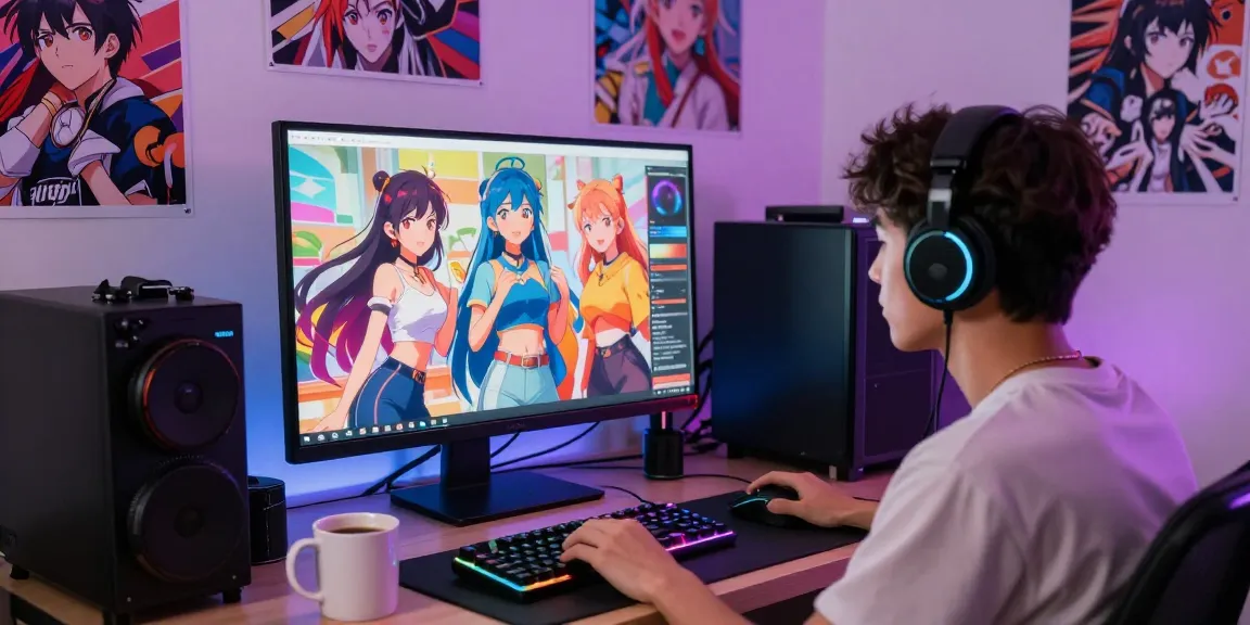 Interactive hentai chat ai experience with vibrant colors and anime characters, showcasing user engagement.