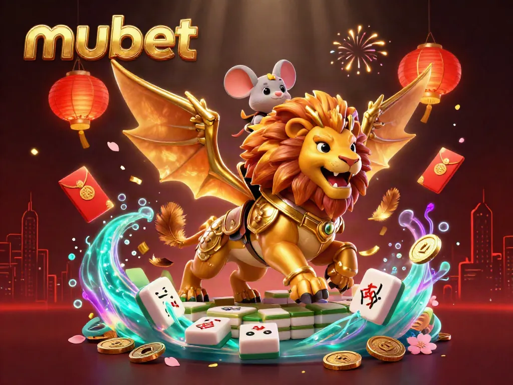 Experience exhilarating wins at MUBET with a vibrant 3D casino scene filled with action and excitement.
