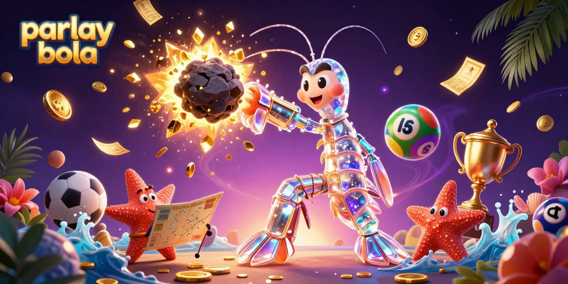 Experience the excitement of parlay bola with a dynamic scene of a galactic samurai winning amidst sports betting.