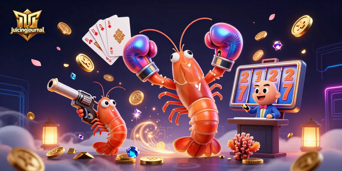 Juicingjournal showcases a vibrant casino scene with mantis shrimp and gameplay elements.