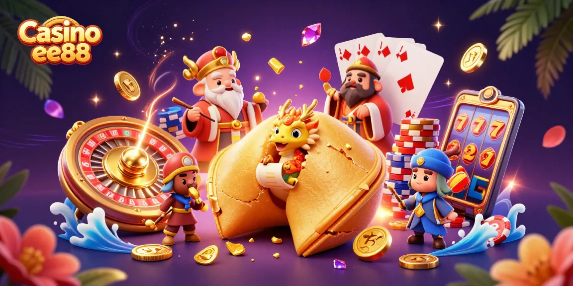 Engage with exciting Casino ee88 visuals featuring vibrant games and characters in a magical setting.