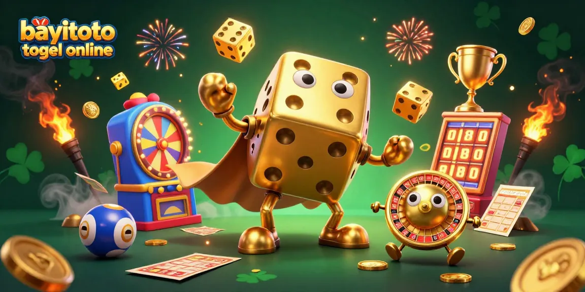 Engage with bayitoto togel online featuring a vibrant 3D illustration of lottery dynamics and exciting game elements.