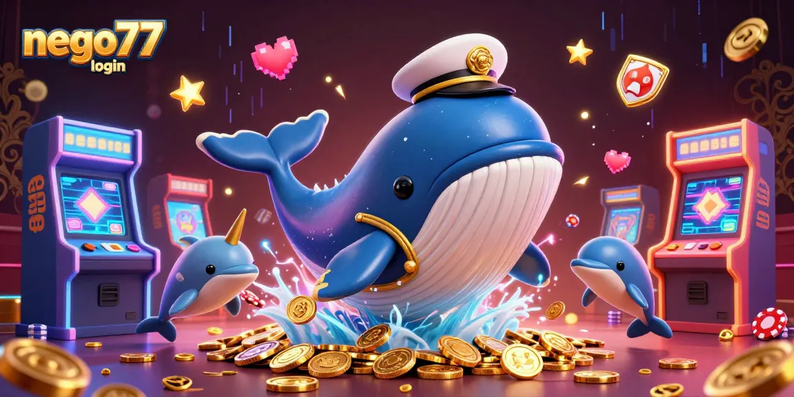 Experience seamless betting with nego77 login amidst vibrant gaming elements and playful characters.