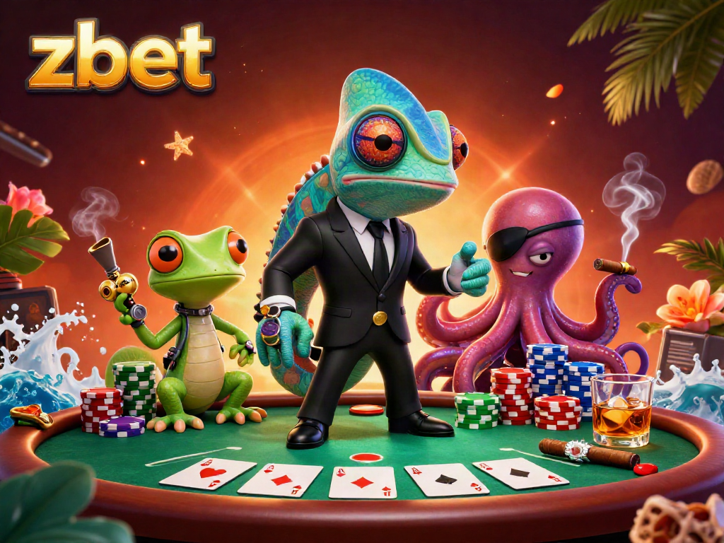 Play poker, win at zbet with engaging characters and vibrant gaming atmosphere.