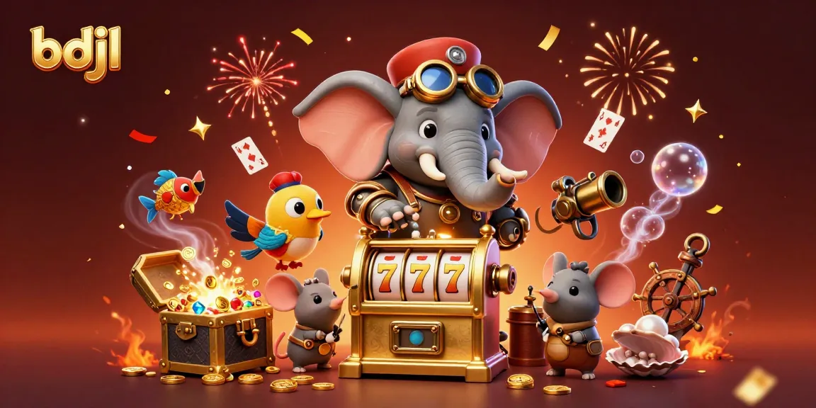Experience the thrill of bdjl's vibrant slots through a steampunk elephant leading the action.