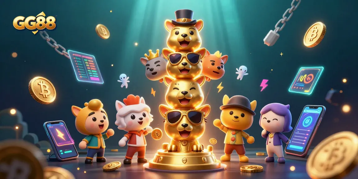Join the excitement with GG88's vibrant 3D casino scene featuring animated totem characters!