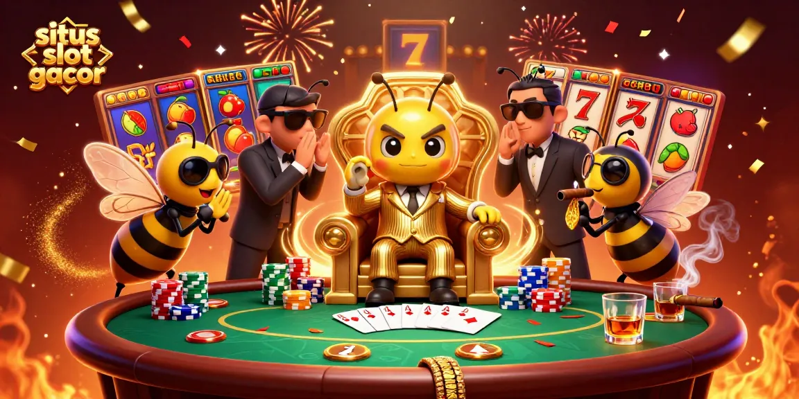 Experience situs slot gacor action with a vibrant illustration showcasing jackpot potential and exciting casino elements.